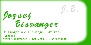 jozsef biswanger business card